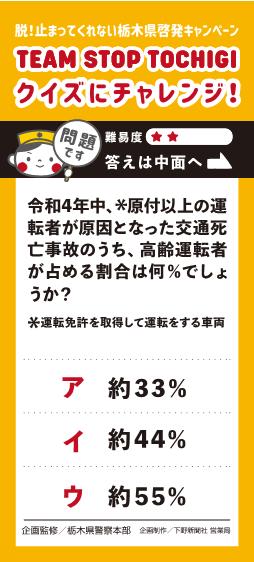 令和4年中、※原付以上の運転者が原因となった交通死亡事故のうち、高齢運転者が占める割合は何％でしょうか？※運転免許を取得して運転をする車両